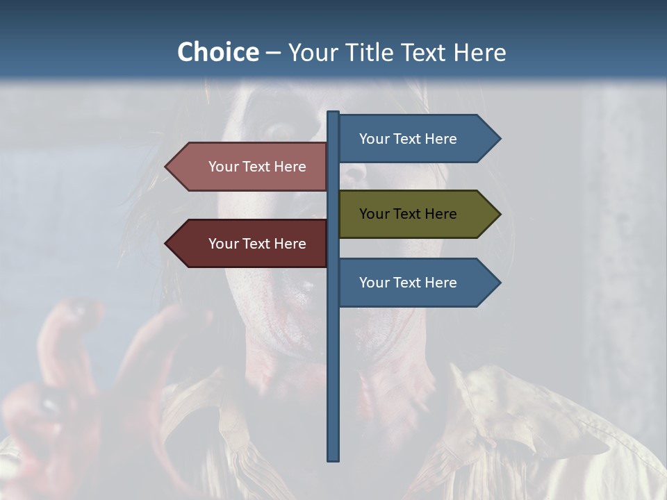 Standing Retired Woman PowerPoint Template