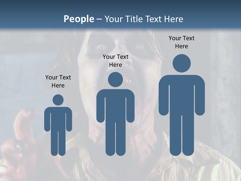 Standing Retired Woman PowerPoint Template