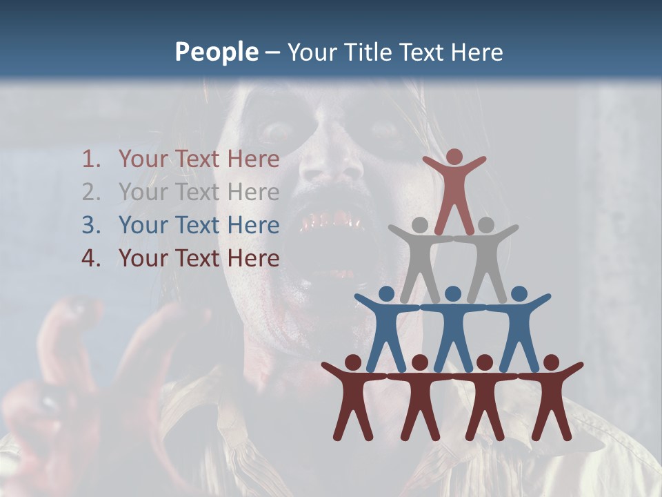 Standing Retired Woman PowerPoint Template