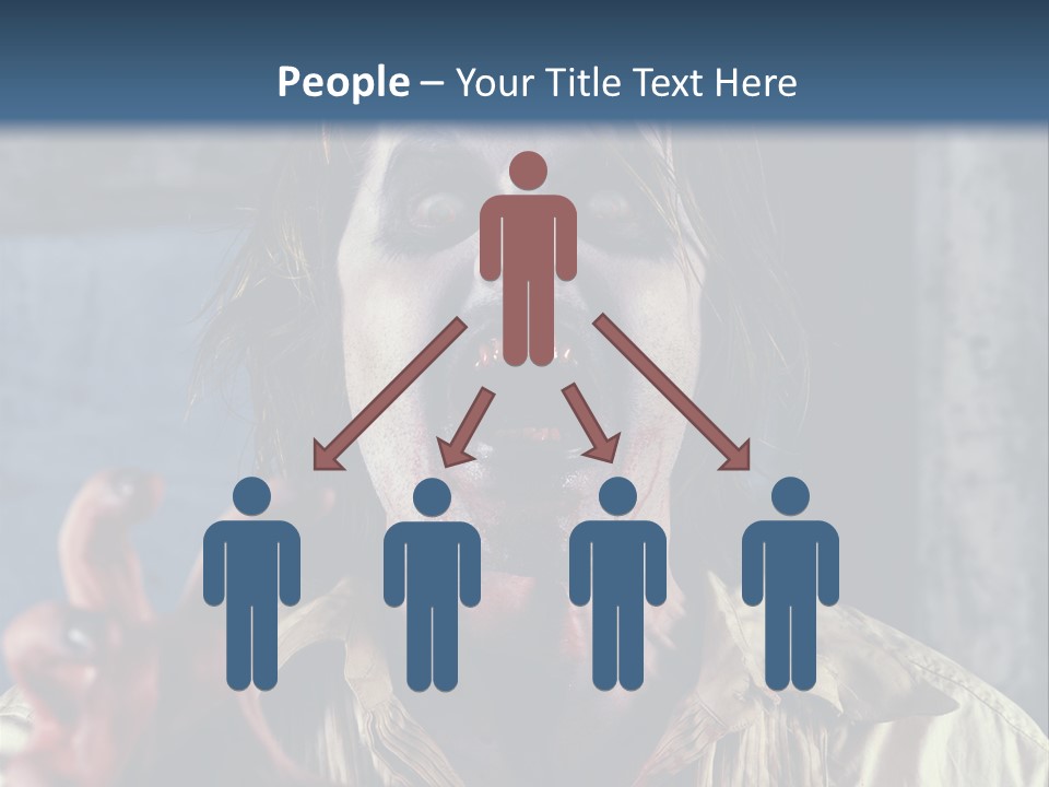 Standing Retired Woman PowerPoint Template