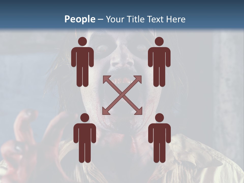 Standing Retired Woman PowerPoint Template