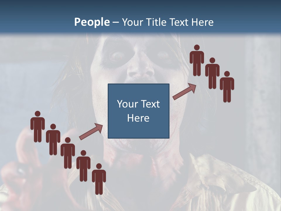 Standing Retired Woman PowerPoint Template