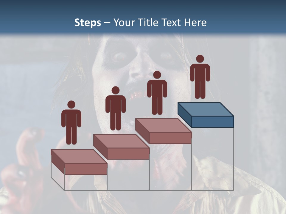 Standing Retired Woman PowerPoint Template