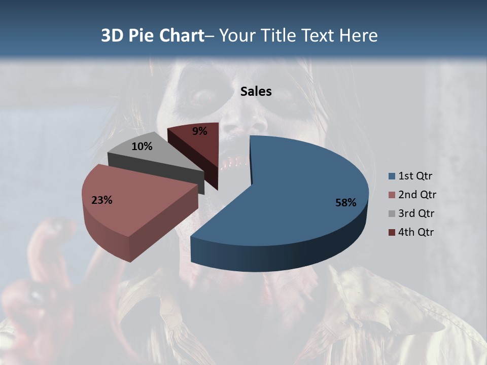 Standing Retired Woman PowerPoint Template