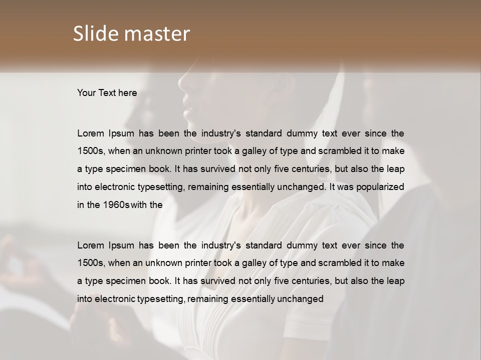 Pensioner Daughter Water PowerPoint Template