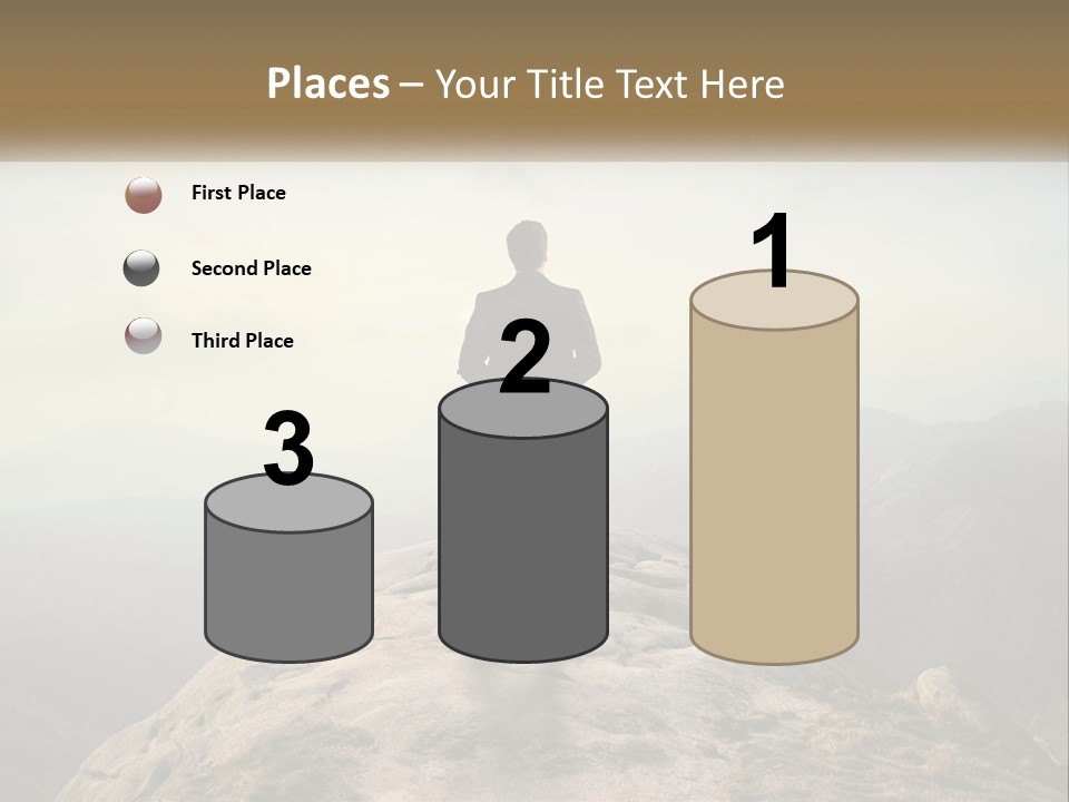 Sunset Sea Standing PowerPoint Template