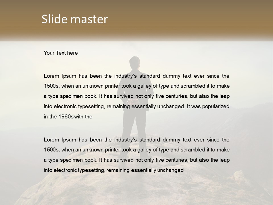 Sunset Sea Standing PowerPoint Template