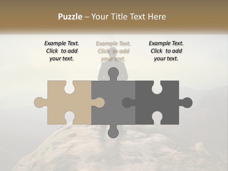 Sunset Sea Standing PowerPoint Template