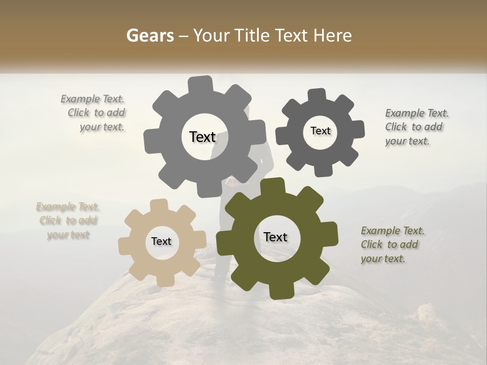 Sunset Sea Standing PowerPoint Template