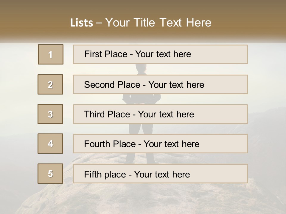 Sunset Sea Standing PowerPoint Template