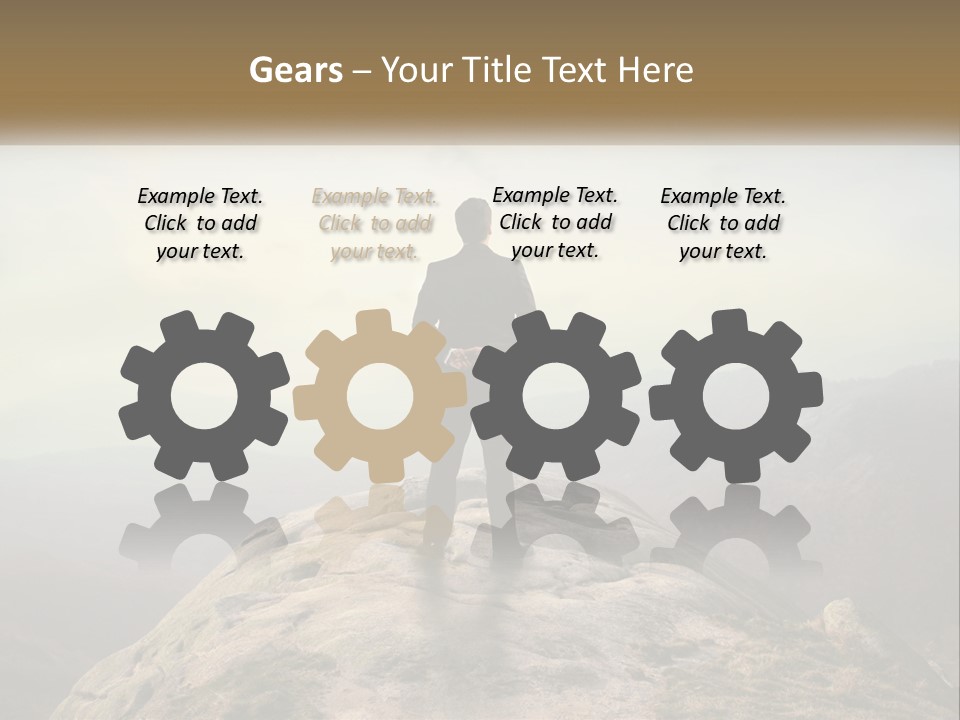 Sunset Sea Standing PowerPoint Template