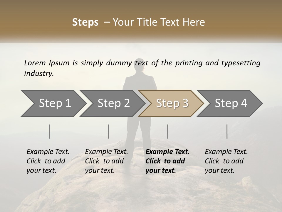 Sunset Sea Standing PowerPoint Template