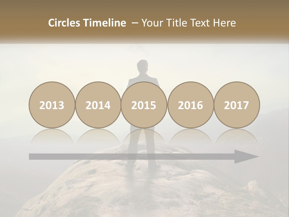 Sunset Sea Standing PowerPoint Template