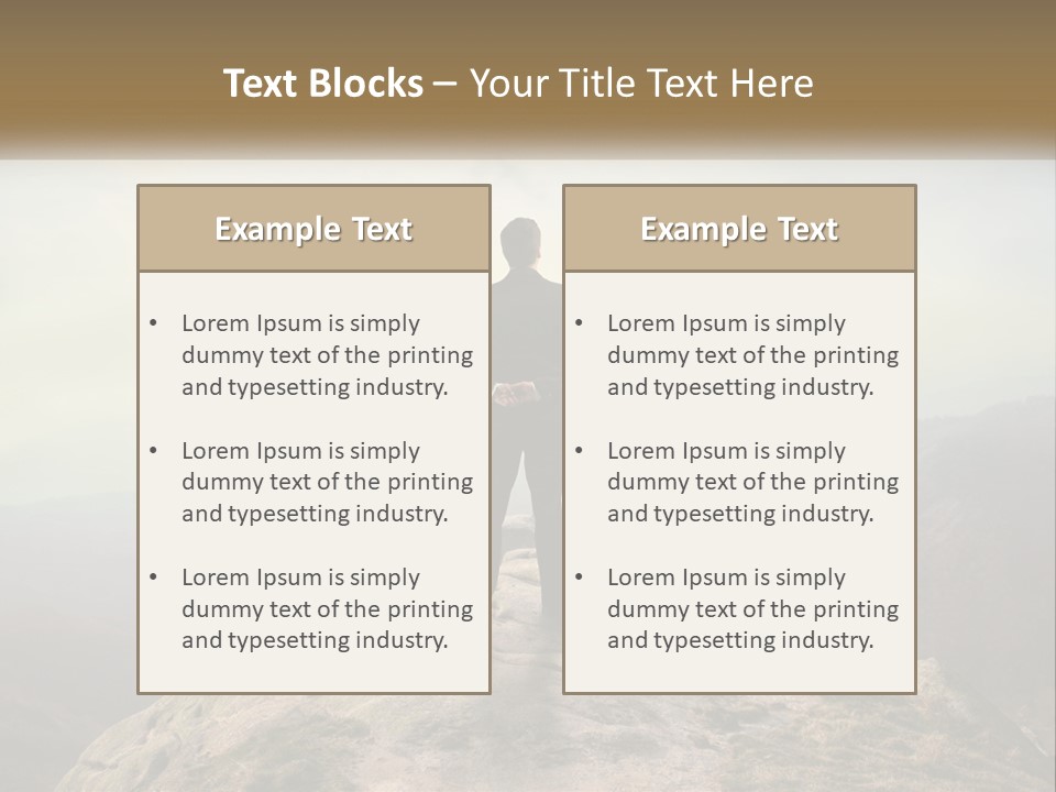 Sunset Sea Standing PowerPoint Template