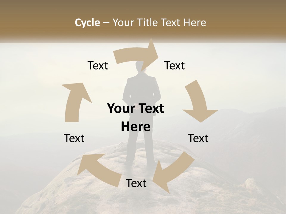 Sunset Sea Standing PowerPoint Template