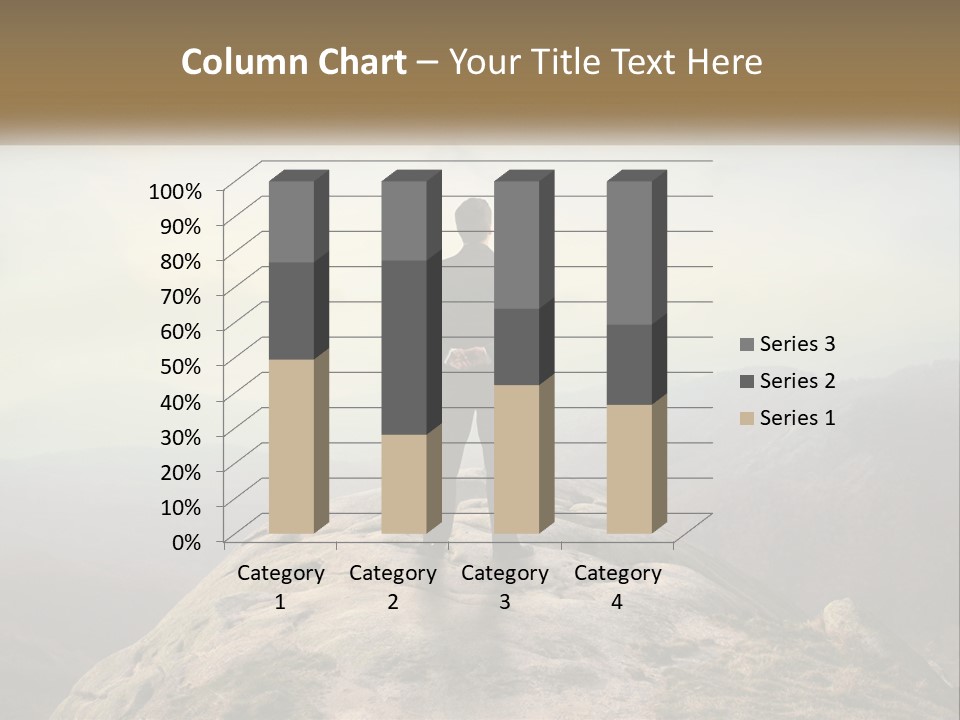 Sunset Sea Standing PowerPoint Template