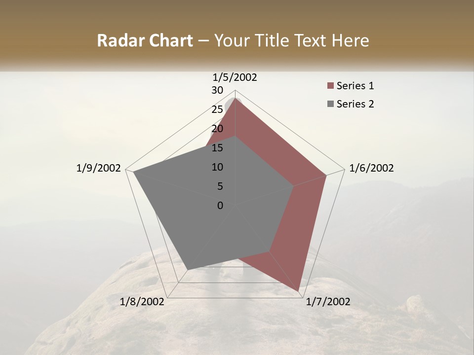 Sunset Sea Standing PowerPoint Template