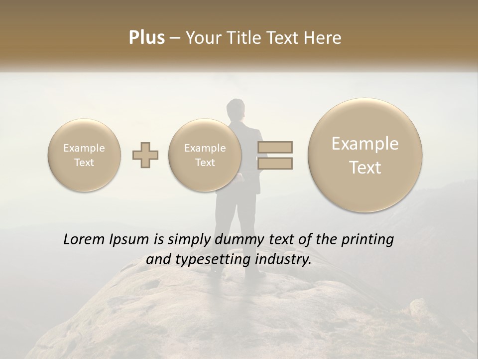 Sunset Sea Standing PowerPoint Template