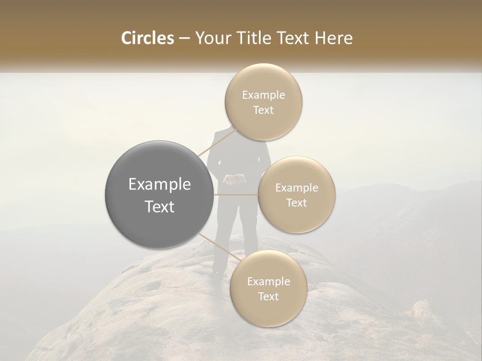 Sunset Sea Standing PowerPoint Template