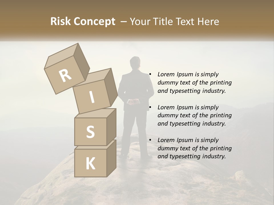 Sunset Sea Standing PowerPoint Template