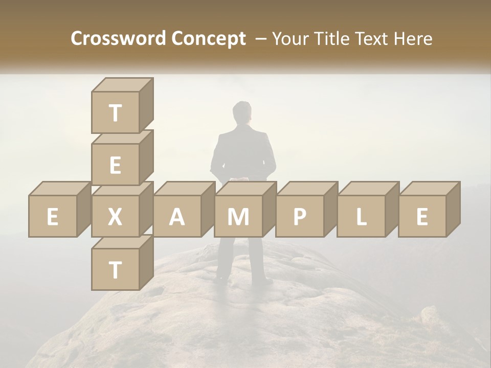 Sunset Sea Standing PowerPoint Template