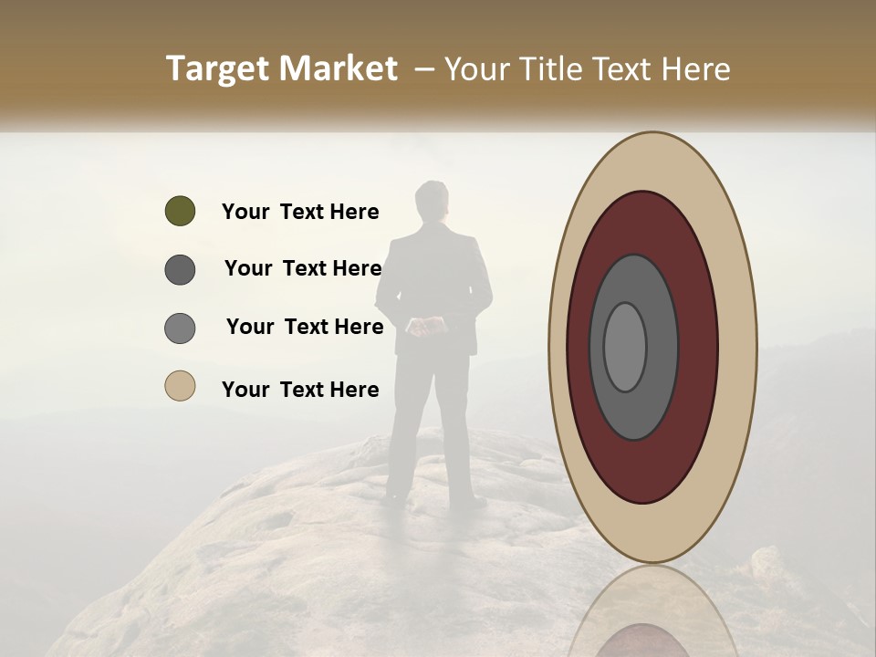 Sunset Sea Standing PowerPoint Template