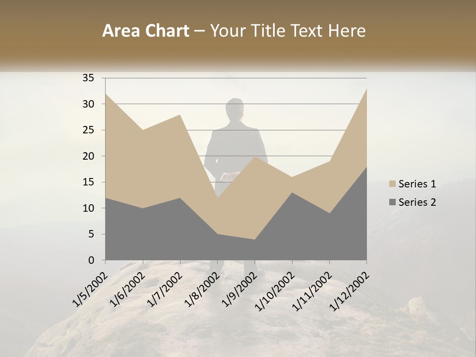 Sunset Sea Standing PowerPoint Template