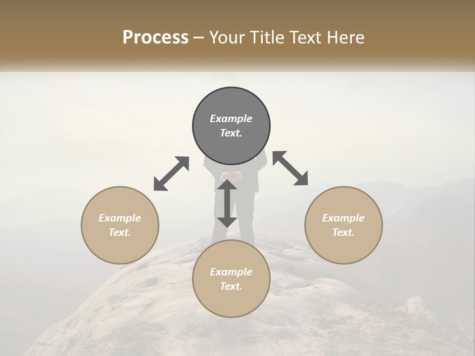 Sunset Sea Standing PowerPoint Template