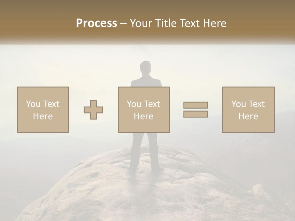 Sunset Sea Standing PowerPoint Template