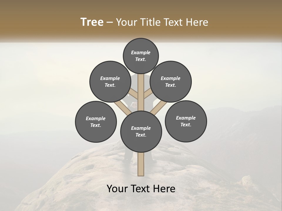 Sunset Sea Standing PowerPoint Template