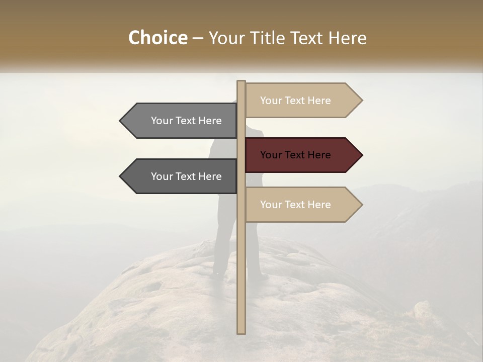 Sunset Sea Standing PowerPoint Template