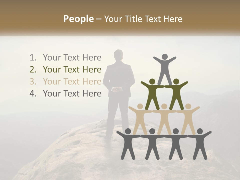 Sunset Sea Standing PowerPoint Template