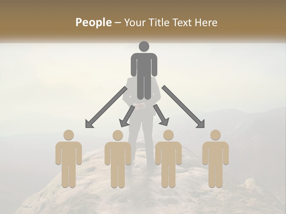 Sunset Sea Standing PowerPoint Template