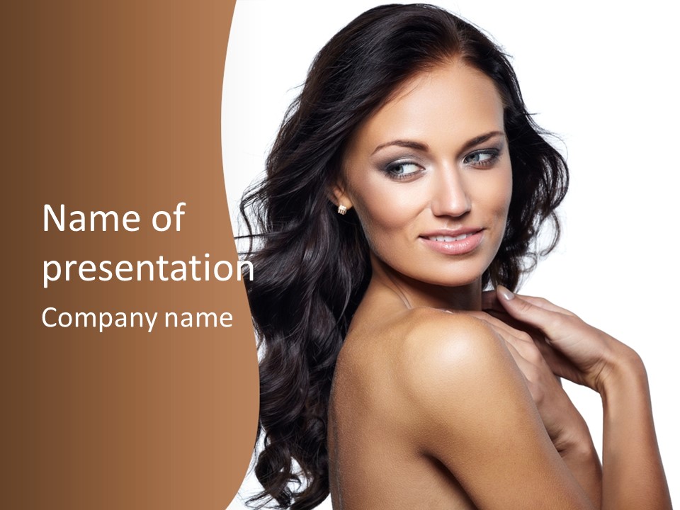 Sand Sad Woman PowerPoint Template