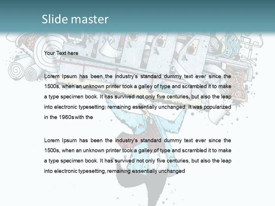 Wave Sunrise Pensioner PowerPoint Template