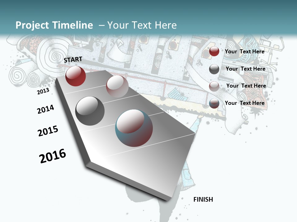 Wave Sunrise Pensioner PowerPoint Template