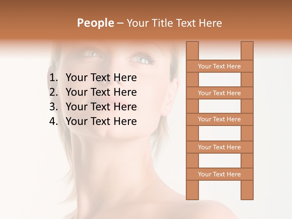 Senior Portrait Caucasian PowerPoint Template