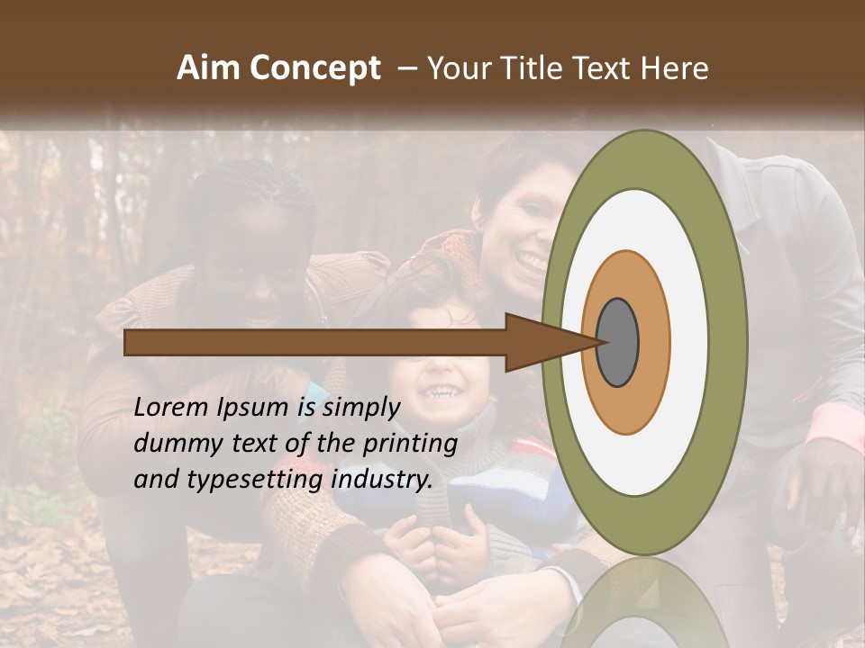 Water Sunset Standing PowerPoint Template