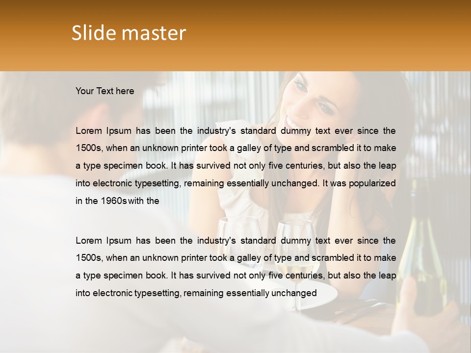 Single Portrait Caucasian PowerPoint Template