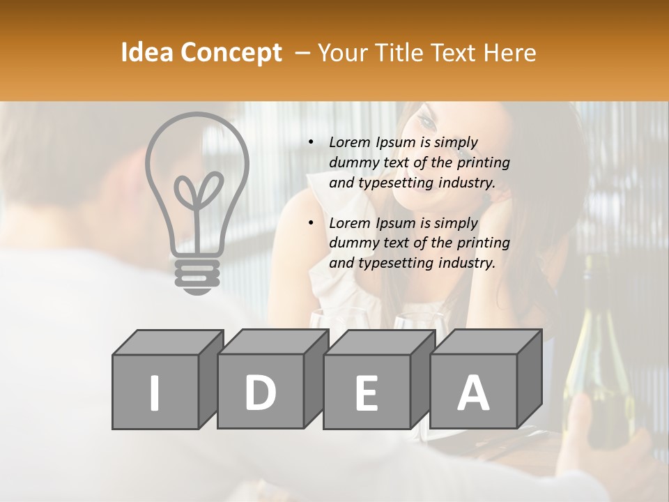 Single Portrait Caucasian PowerPoint Template