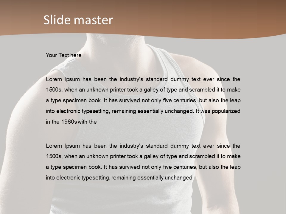 Wellness Caucasian Portrait PowerPoint Template