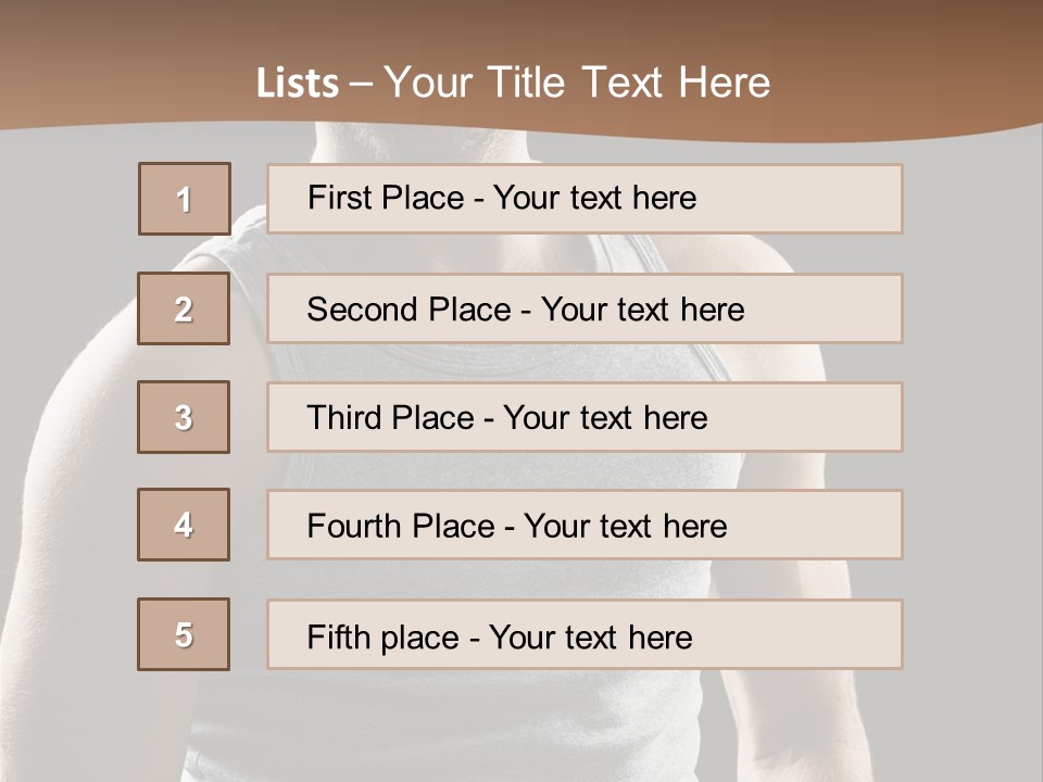 Wellness Caucasian Portrait PowerPoint Template