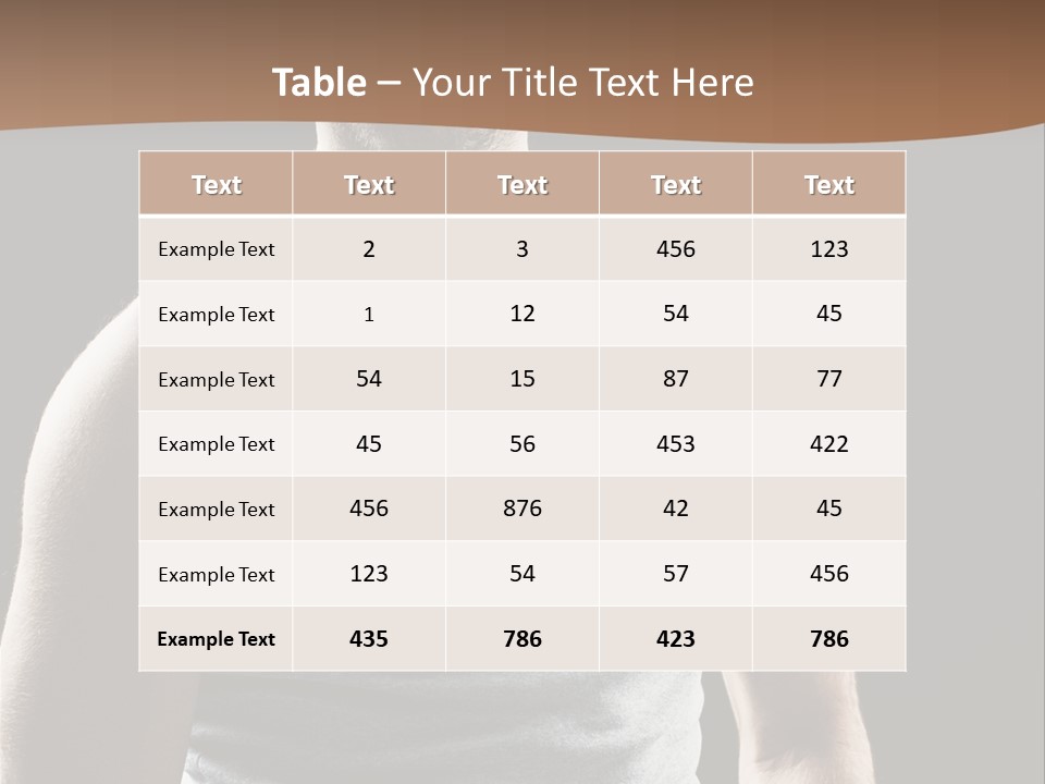 Wellness Caucasian Portrait PowerPoint Template