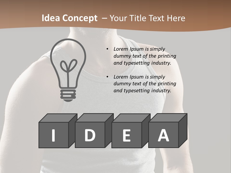 Wellness Caucasian Portrait PowerPoint Template