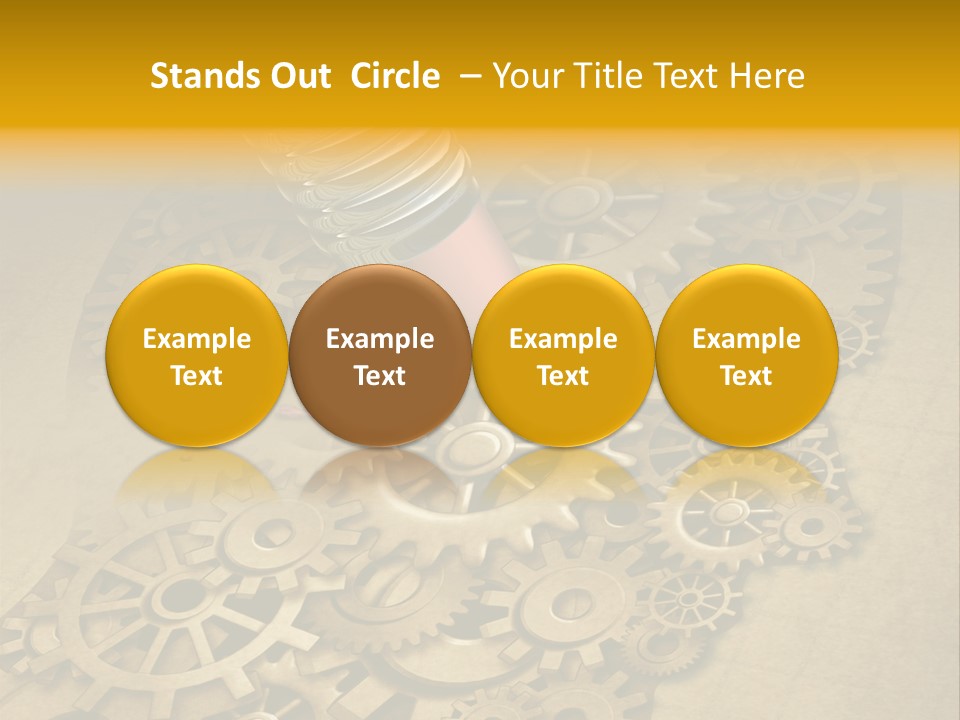 Senior Elderly Standing PowerPoint Template