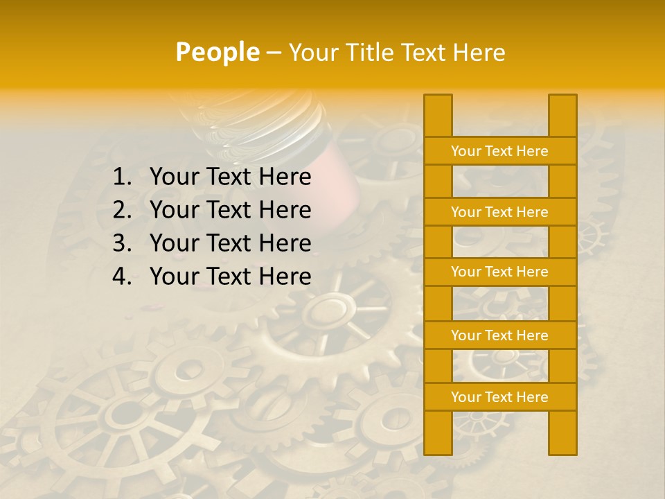 Senior Elderly Standing PowerPoint Template