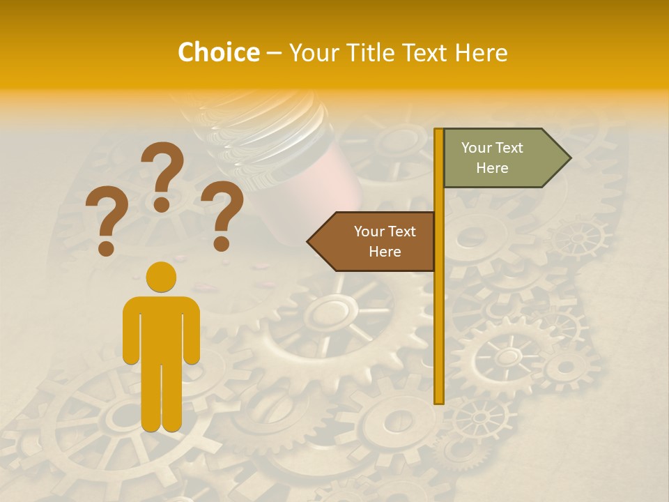 Senior Elderly Standing PowerPoint Template