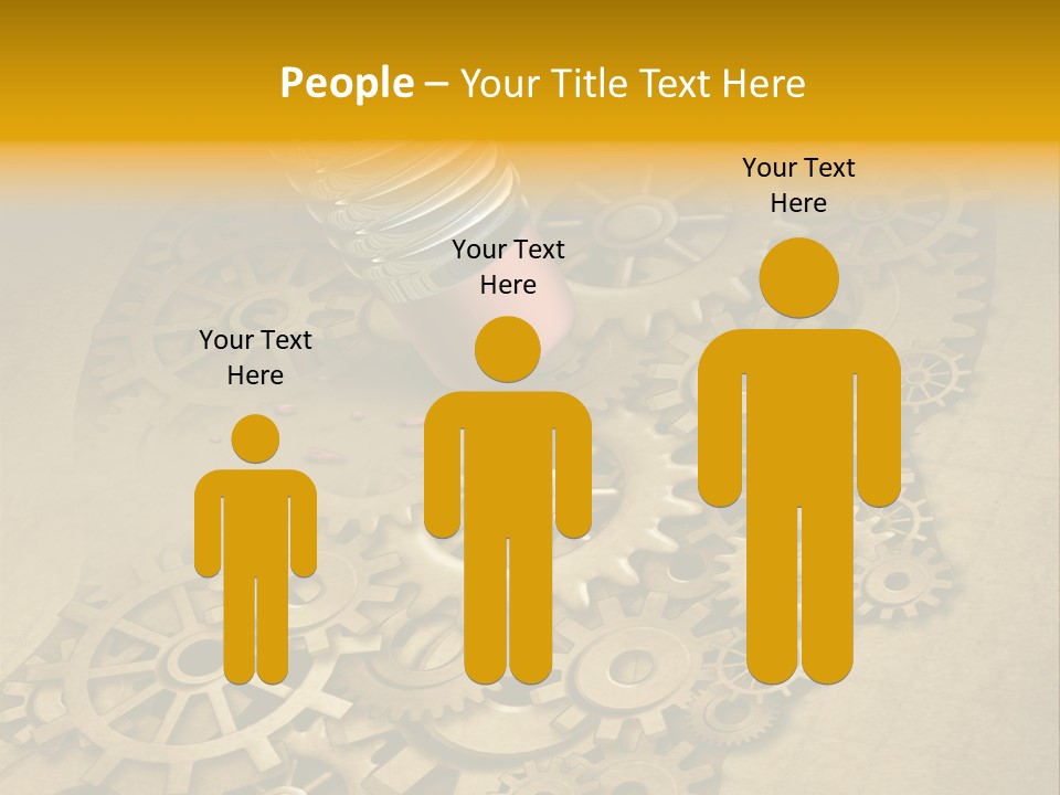 Senior Elderly Standing PowerPoint Template