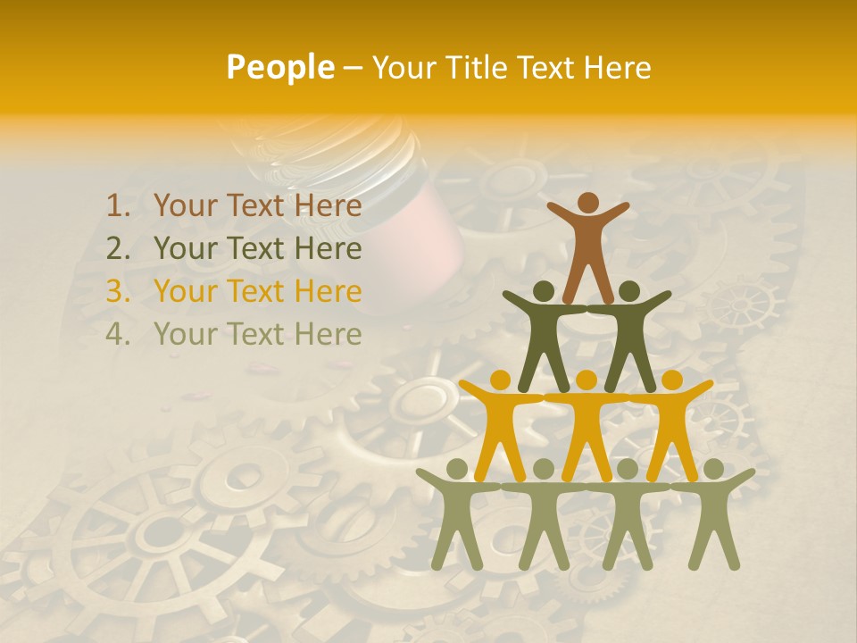 Senior Elderly Standing PowerPoint Template