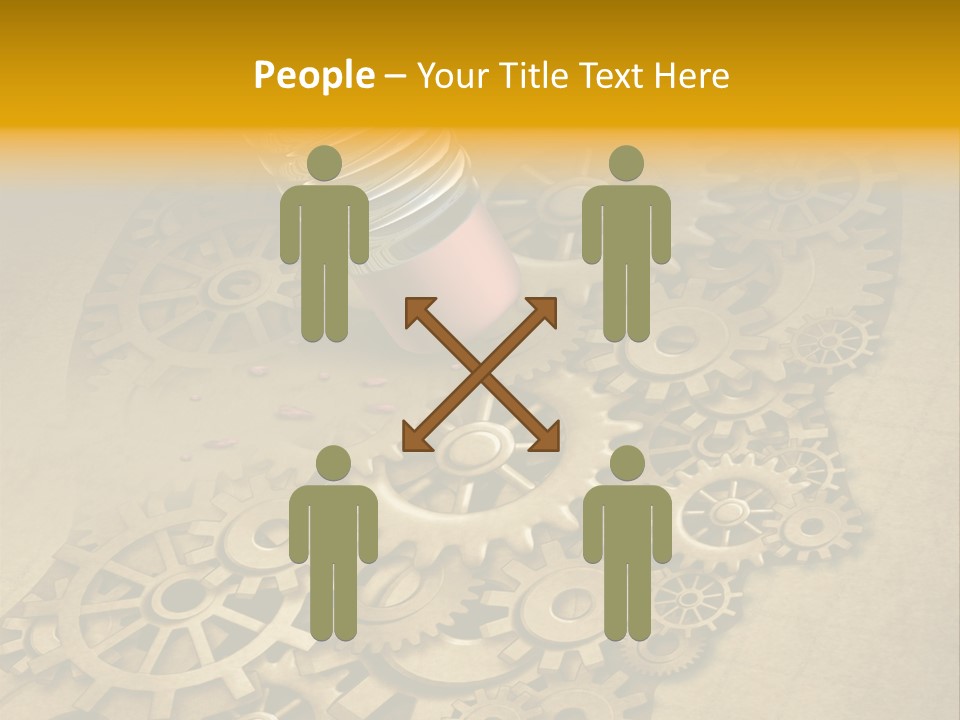 Senior Elderly Standing PowerPoint Template